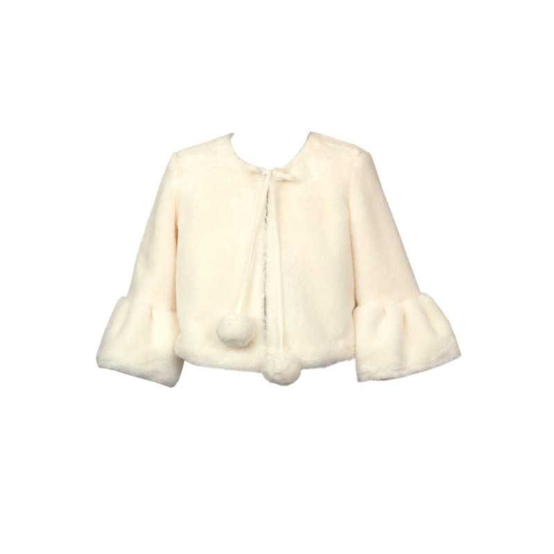 Ivory Faux Fur Bolero Style 49B/SM/18 Ivory Faux Fur Bolero Style 49B/SM/18