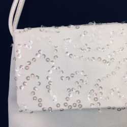 White Handmade First Holy Communion Sequin Handbag Style EMI 18