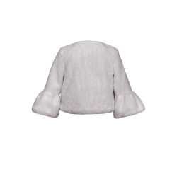 Gray Faux Fur Bolero Style 36/B/J17