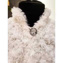 Fur Communion Girls Bolero CB21 Ivory