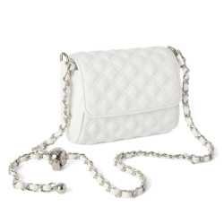 White/Silver Confirmation Handbag Style TINA