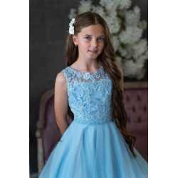 Dk Powder Blue Confirmation Dress Style  Ko25320