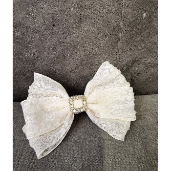 Ivory Special Occasion Bow Hair Clip