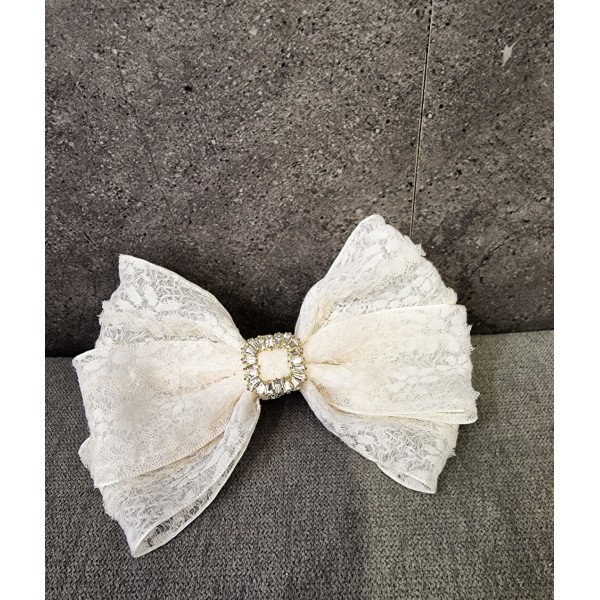 Ivory Special Occasion Bow Hair Clip