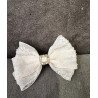 Ivory Special Occasion Bow Hair Clip